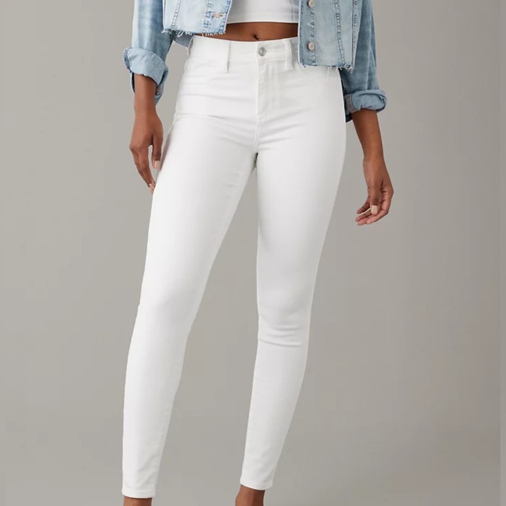 American Eagle next level stretch 6 raw hem jegging